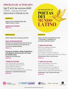 1. programa XXI Encuentro de Poetas
